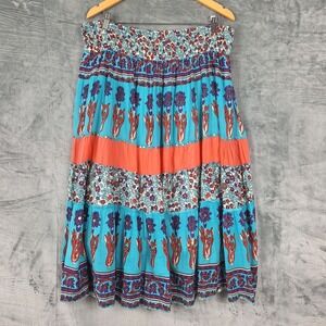 Womens Skirt Large Boho Peasant Hippie Festival Maxi Floral Whimsical‎ Patchwork